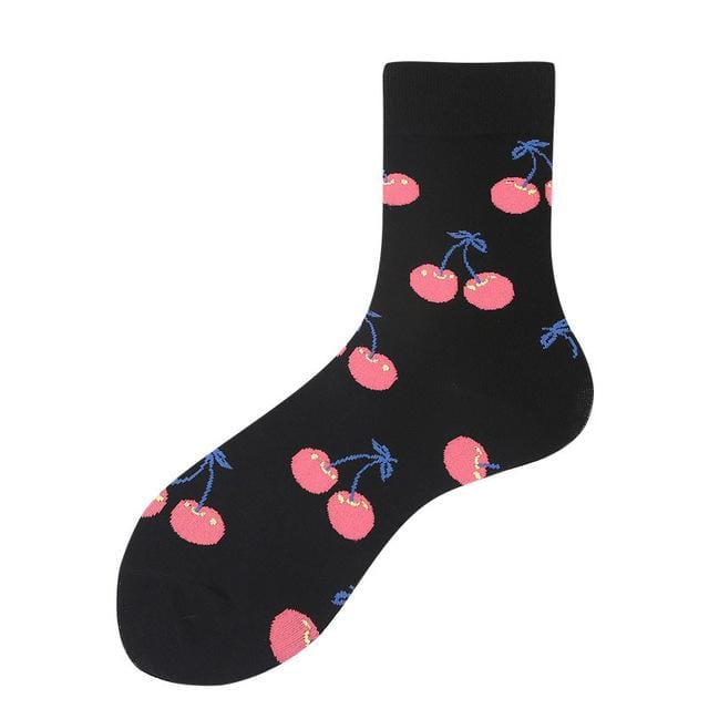 Kreative hochwertige Mode Harajuku Kawaii glückliche Frauen Socken Milch Essen Malerei Erdbeere Tier Druck lustige Socken süße Socke