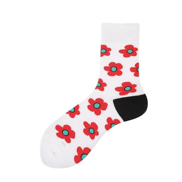 Kreative hochwertige Mode Harajuku Kawaii glückliche Frauen Socken Milch Essen Malerei Erdbeere Tier Druck lustige Socken süße Socke