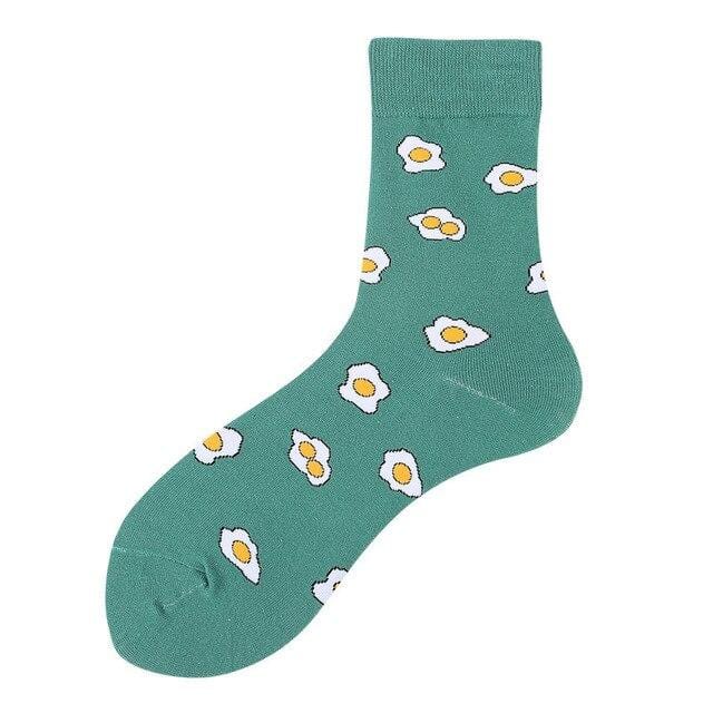 Kreative hochwertige Mode Harajuku Kawaii glückliche Frauen Socken Milch Essen Malerei Erdbeere Tier Druck lustige Socken süße Socke