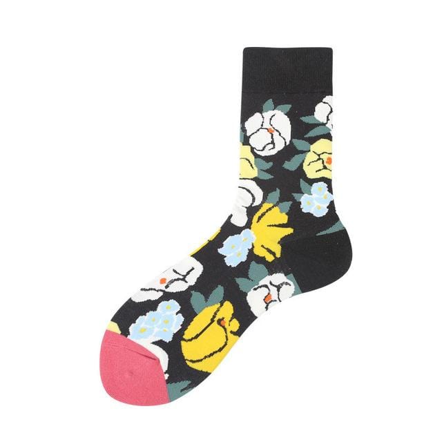 Kreative hochwertige Mode Harajuku Kawaii glückliche Frauen Socken Milch Essen Malerei Erdbeere Tier Druck lustige Socken süße Socke