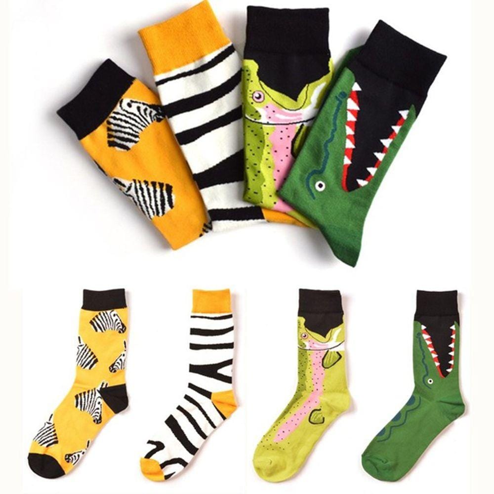 Creative High Quality Fashion Harajuku Kawaii Happy Women Socks Alphabet painting Strawberry Animal Print Funny Socks Cute Sock