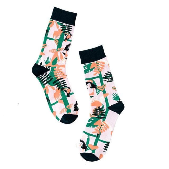 New 2020 Autumn Winter Socks Women Funny Creative Beauty Pattern Harajuku Calcetines Casual Vacation Happy Socks Streetwear