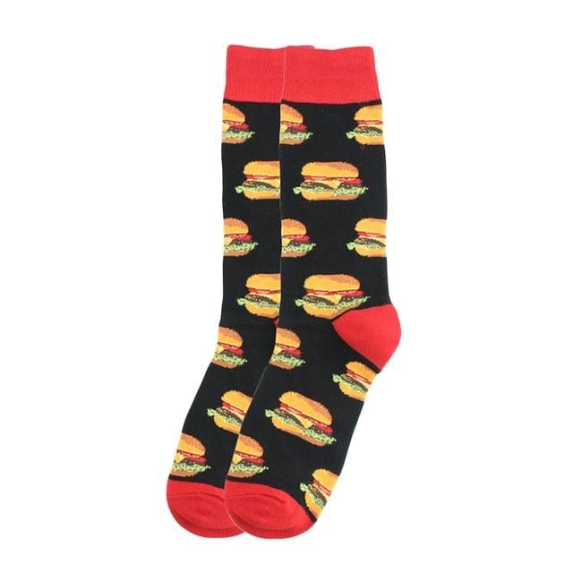 Happy Socks Mode Hip Hop Skateboard Socken Baumwolle Cartoon Hai Schwein Hundefutter Hamburger Pizza Sushi Lustige Männer Frauen Calcetines