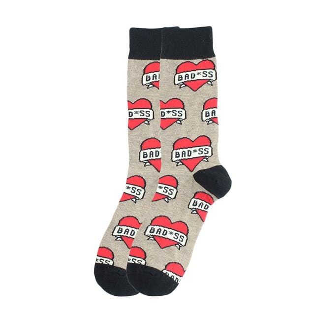 Happy Socks Fashion Hip Hop Skateboard Socks Cotton Cartoon Shark Pig Dog Food Hamburger Pizza Sushi Funny Men Women Calcetines