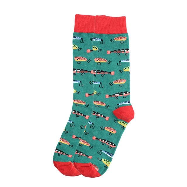 Happy Socks Fashion Hip Hop Skateboard Socks Cotton Cartoon Shark Pig Dog Food Hamburger Pizza Sushi Funny Men Women Calcetines