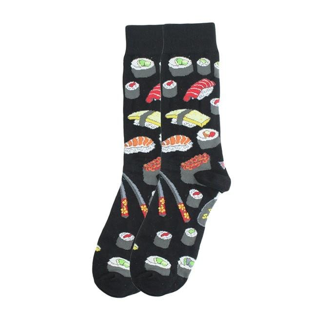 Happy chaussettes mode Hip Hop Skateboard chaussettes coton dessin animé requin cochon chien nourriture Hamburger Pizza Sushi drôle hommes femmes Calcetines