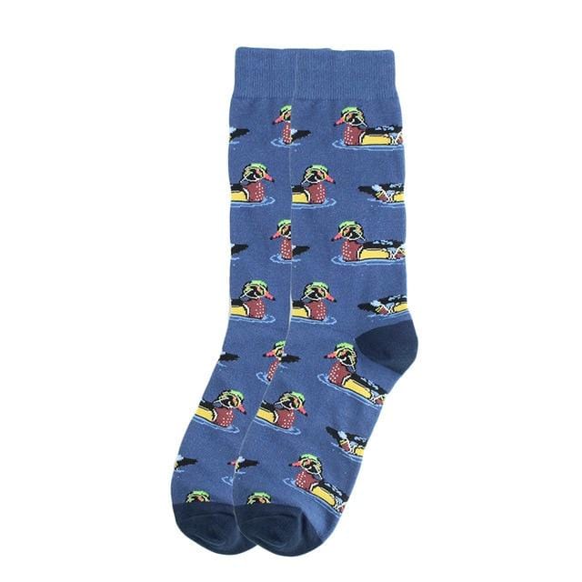 Happy Socks Mode Hip Hop Skateboard Socken Baumwolle Cartoon Hai Schwein Hundefutter Hamburger Pizza Sushi Lustige Männer Frauen Calcetines