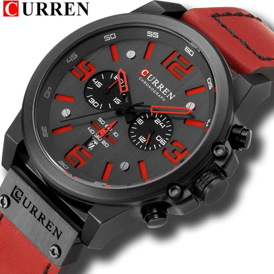 Reloj Hombre 2018 Casual Date Quartz Watches For Men CURREN Fashion Leather Sports Men's Wrsitwatch Chronograph Male Watch