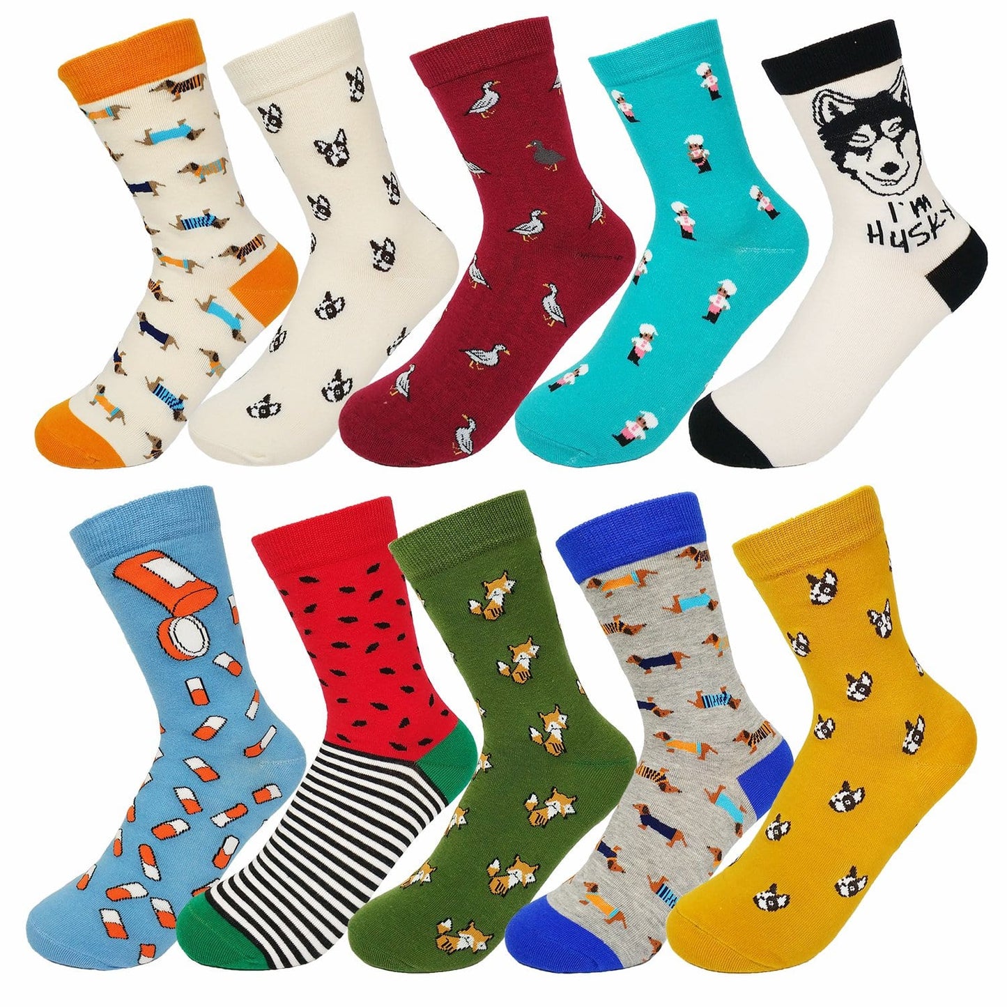 Neue mode frauen männer bunte hund baumwolle socken Frühling paar liebhaber Casual Pill Fox neutral rote socke Hot