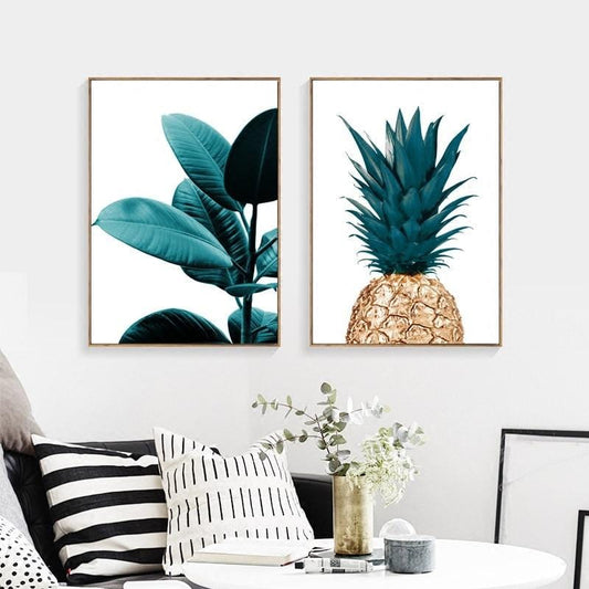 Nordic Ananas Malerei Wand Poster Cuadros Decoracion Poster Und Drucke Anlage Kunst Poster Leinwand Malerei Kein Foto Rahmen