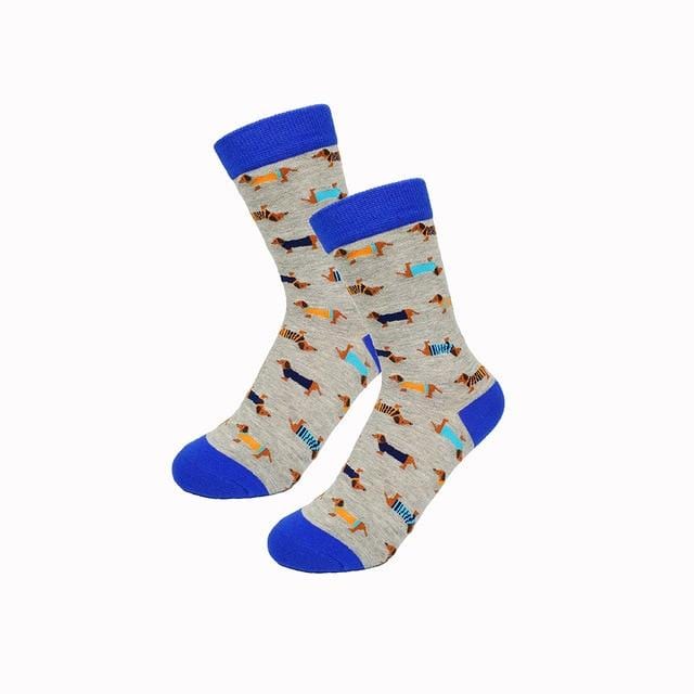 New fashion women men colorful dog cotton socks Spring couple lover Casual Pill Fox neutral red sock Hot