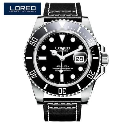 LOREO marque de luxe plongée hommes Sport militaire montres hommes automatique mécanique horloge étanche 200M Date montre-bracelet Reloj