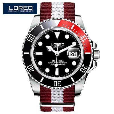 LOREO marque de luxe plongée hommes Sport militaire montres hommes automatique mécanique horloge étanche 200M Date montre-bracelet Reloj