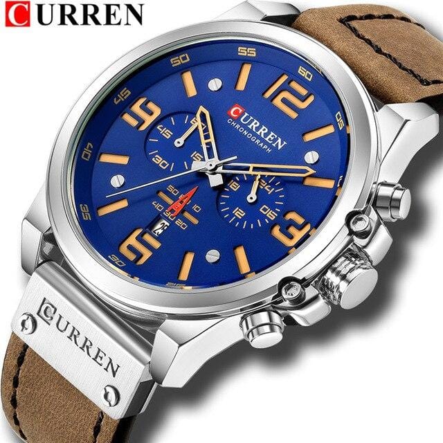 Reloj Hombre 2018 Casual Date Quartz Watches For Men CURREN Fashion Leather Sports Men's Wrsitwatch Chronograph Male Watch