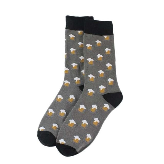 [COSPLACOOL] nouveauté Cool Harajuku équipage chaussettes drôles rue Hip Hop grande taille chaussettes hommes Divertidos bière Skateboard Chaussette Homme