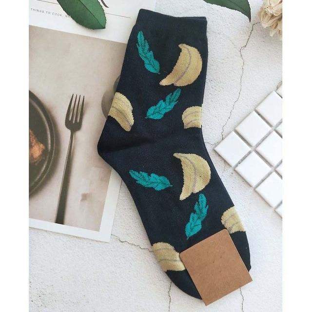 [EIOISAPRA]Cute Jacquard/Plants Printing Pattern Art Socks Women Korean Animal/Cactus Socks Funny Socks Kawaii Sokken Calcetines