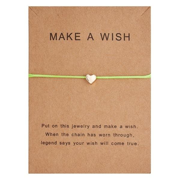 10*7.5cm Make a Wish Papper Card Love Woven Adjustable Bracelet Fashion Jewelry Gift For Women,Men,Kids