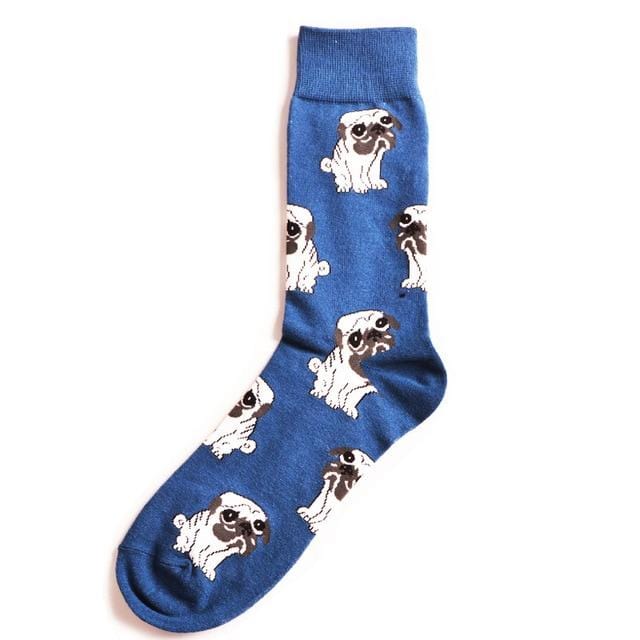 Adult Mid Calf Crew Fashion Funny Socks Chimpanzee Pug Bull Bulldog Sloth Snail Boston Terrier Monkey Dog Puppy Animal Dropship