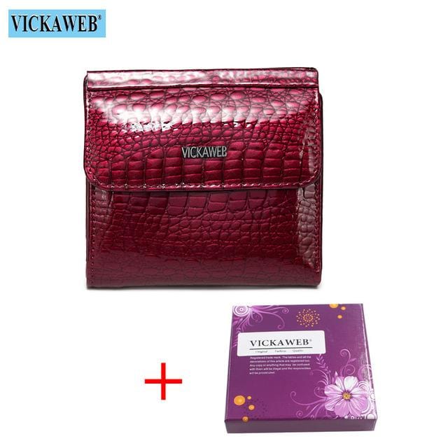 VICKAWEB Mini Wallet Women Genuine Leather Wallets Fashion Alligator Hasp Short Wallet Female Small Woman Wallets And Purses 209