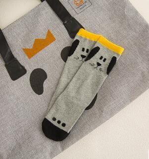 Chaussettes en coton pour enfants, chaussettes de style dessin animé souris, renard, totoro, pour bébés, petits garçons et filles, jambes hautes, chaudes, chaussettes courtes pour grands enfants