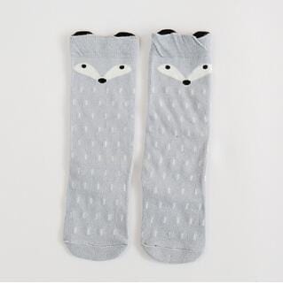 Chaussettes en coton pour enfants, chaussettes de style dessin animé souris, renard, totoro, pour bébés, petits garçons et filles, jambes hautes, chaudes, chaussettes courtes pour grands enfants