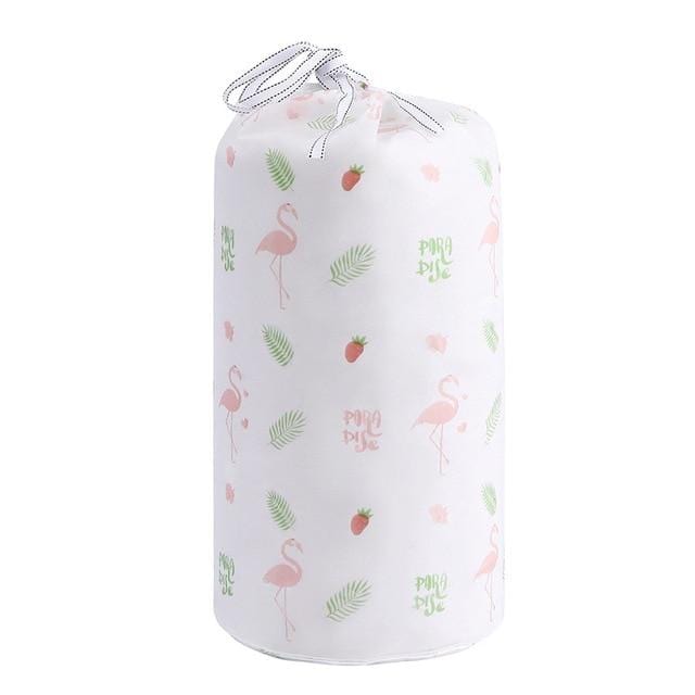 Foldable Storage Bag Flamingo Print Clothes Blanket Quilt Organizer Stroage Bag Clould Transparent Travel Luggage Organizer Bag