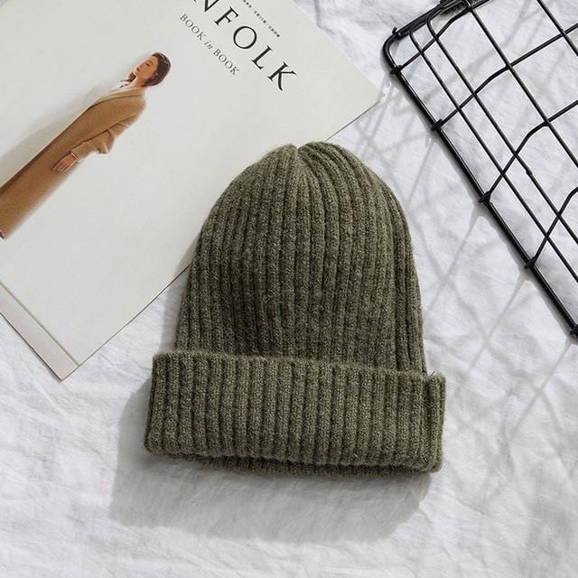 Bonnets femmes 2019 nouveau solide tricoté chaud doux à la mode chapeaux Simple Style coréen femmes laine casquettes décontractées élégant tout-match Beanie