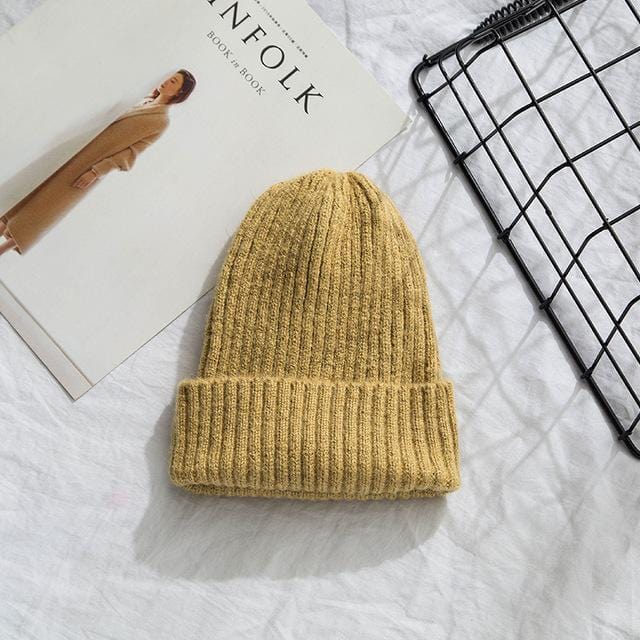 Bonnets femmes 2019 nouveau solide tricoté chaud doux à la mode chapeaux Simple Style coréen femmes laine casquettes décontractées élégant tout-match Beanie