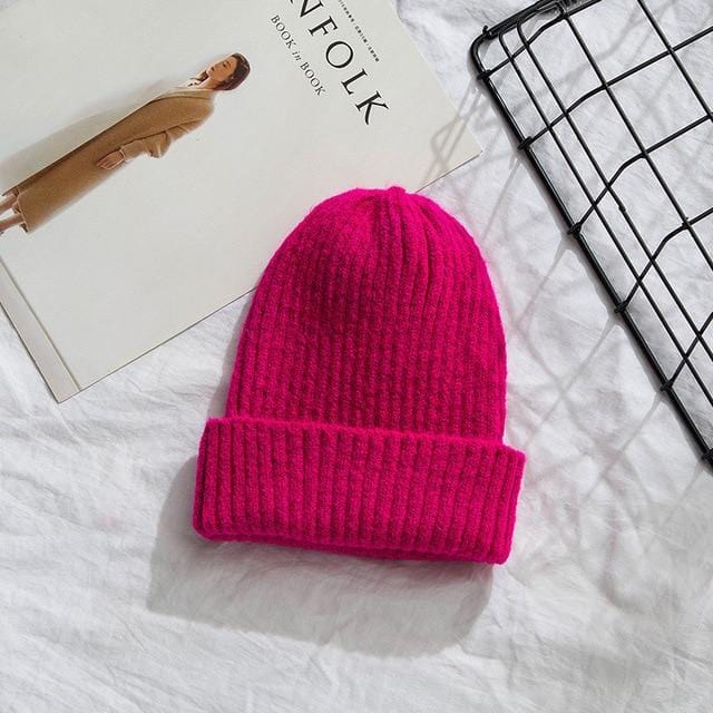 Bonnets femmes 2019 nouveau solide tricoté chaud doux à la mode chapeaux Simple Style coréen femmes laine casquettes décontractées élégant tout-match Beanie