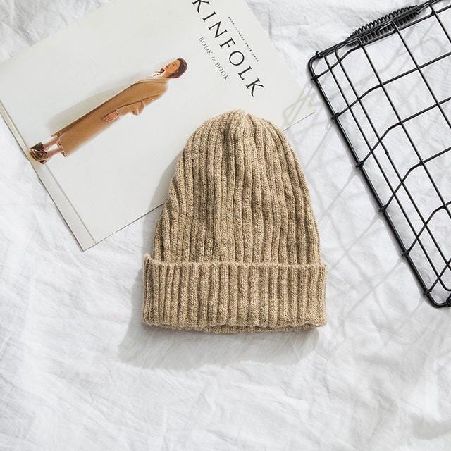 Beanies Women 2019 New Solid Knitted Warm Soft Trendy Hats Simple Korean Style Womens Wool Casual Caps Elegant All-match Beanie