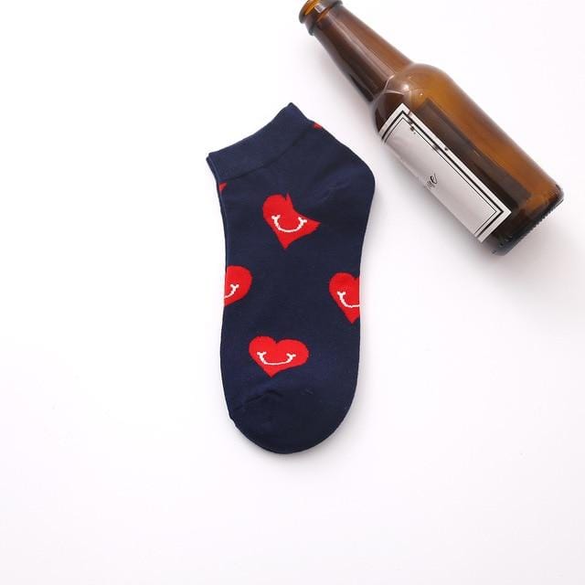 Chaussettes d'été tendance pour hommes, chaussettes en coton, bateau, intérêt, drôle, originalité, Harajuku, cheville, nourriture, fruits