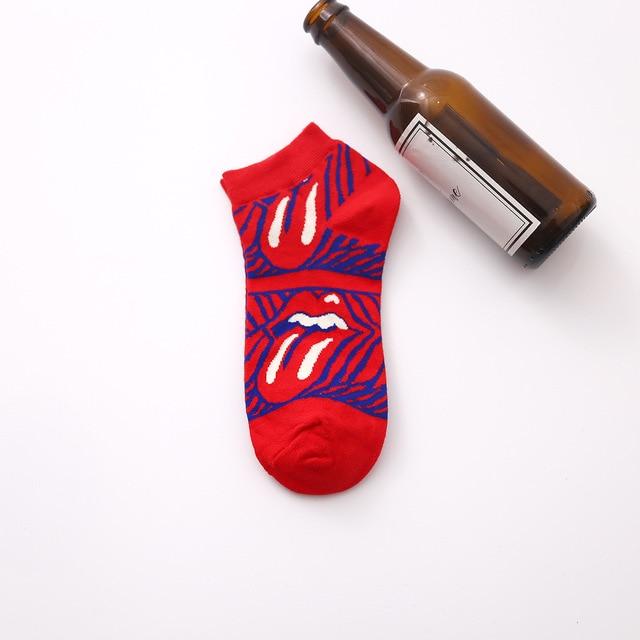 Chaussettes d'été tendance pour hommes, chaussettes en coton, bateau, intérêt, drôle, originalité, Harajuku, cheville, nourriture, fruits