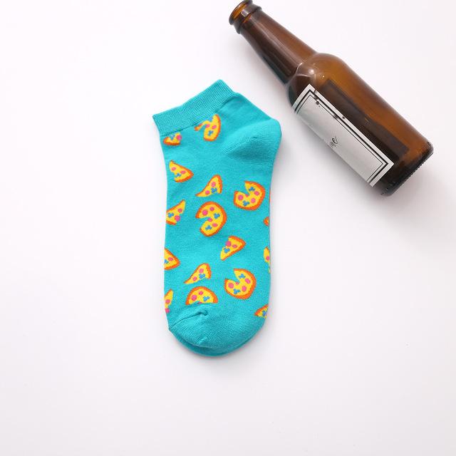 Chaussettes d'été tendance pour hommes, chaussettes en coton, bateau, intérêt, drôle, originalité, Harajuku, cheville, nourriture, fruits