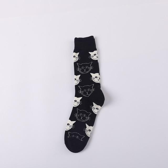 PEONFLY Cartoon Creativity Leopard Cat Animal Harajuku Crazy Cotton Funny Women Casual Socks Men Novelty Happy Short Socks