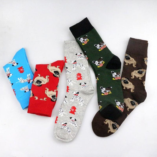 Funky chien, animal de compagnie, carlin, Shiba Inu, Beagle, bouledogue chaussettes nouveauté bonneterie femmes dames chaussettes hommes unisexe hiver coton chaussettes heureuses femme