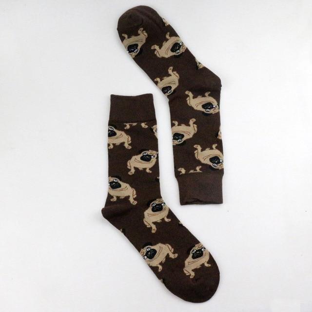 Funky chien, animal de compagnie, carlin, Shiba Inu, Beagle, bouledogue chaussettes nouveauté bonneterie femmes dames chaussettes hommes unisexe hiver coton chaussettes heureuses femme