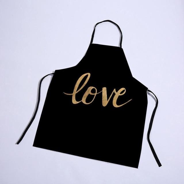 1Pcs Fashion Bronzing Cotton Apron Women Adult Bibs Home Cooking Baking Coffee Shop Cleaning Aprons Kitchen Accessories