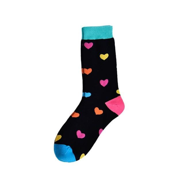 Chaussettes amusantes unisexes, style Harajuku, mode rue, fruits fantaisie, art animal, homme, chaussettes en coton, mignonnes et heureuses, longues chaussettes meias