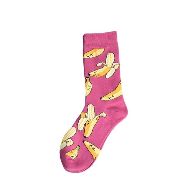 Herbstmode Straße Harajuku Stil lustige Socken Unisex Phantasie Obst Tier Kunst Mann Baumwollsocken süße glückliche Frau lange Socken Meias