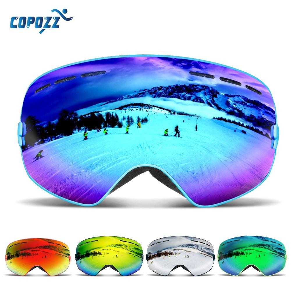 COPOZZ Brand Ski Goggles Men Women Snowboard Goggles Glasses for Skiing UV400 Protection Snow Skiing Glasses Anti-fog Ski Mask