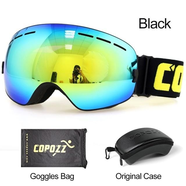 COPOZZ Brand Ski Goggles Men Women Snowboard Goggles Glasses for Skiing UV400 Protection Snow Skiing Glasses Anti-fog Ski Mask