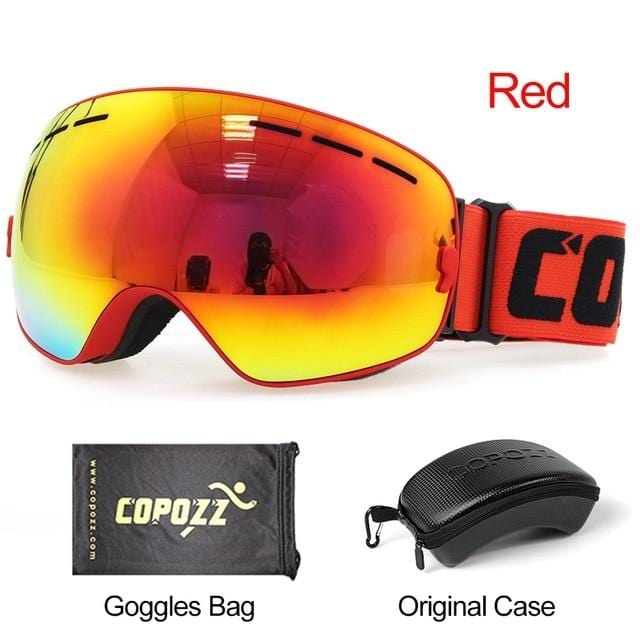 COPOZZ Brand Ski Goggles Men Women Snowboard Goggles Glasses for Skiing UV400 Protection Snow Skiing Glasses Anti-fog Ski Mask