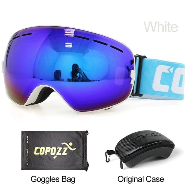 COPOZZ Brand Ski Goggles Men Women Snowboard Goggles Glasses for Skiing UV400 Protection Snow Skiing Glasses Anti-fog Ski Mask