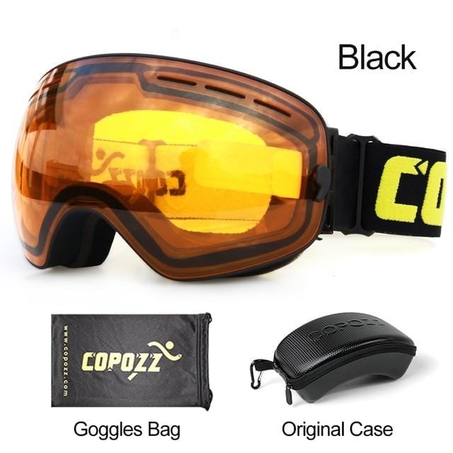 COPOZZ Brand Ski Goggles Men Women Snowboard Goggles Glasses for Skiing UV400 Protection Snow Skiing Glasses Anti-fog Ski Mask