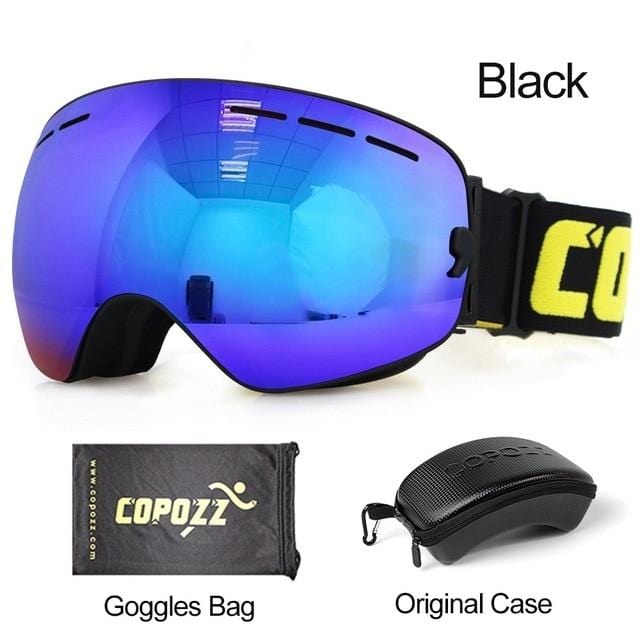 COPOZZ Brand Ski Goggles Men Women Snowboard Goggles Glasses for Skiing UV400 Protection Snow Skiing Glasses Anti-fog Ski Mask