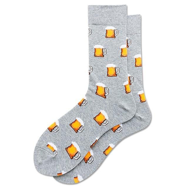 Mode Unisex Hip Hop Herren Happy Socken Herbst mit Früchten und Cartoon-Bild Coole Socken gekämmte Baumwolle für Liebhaber Meias 404