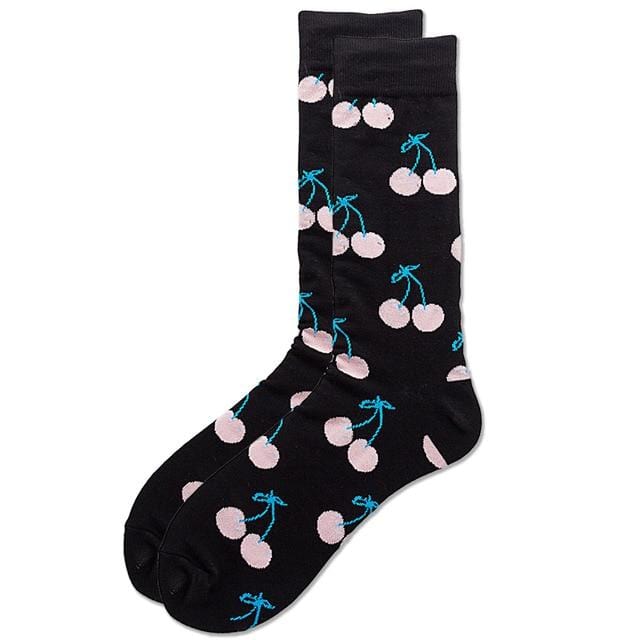 Mode Unisex Hip Hop Herren Happy Socken Herbst mit Früchten und Cartoon-Bild Coole Socken gekämmte Baumwolle für Liebhaber Meias 404