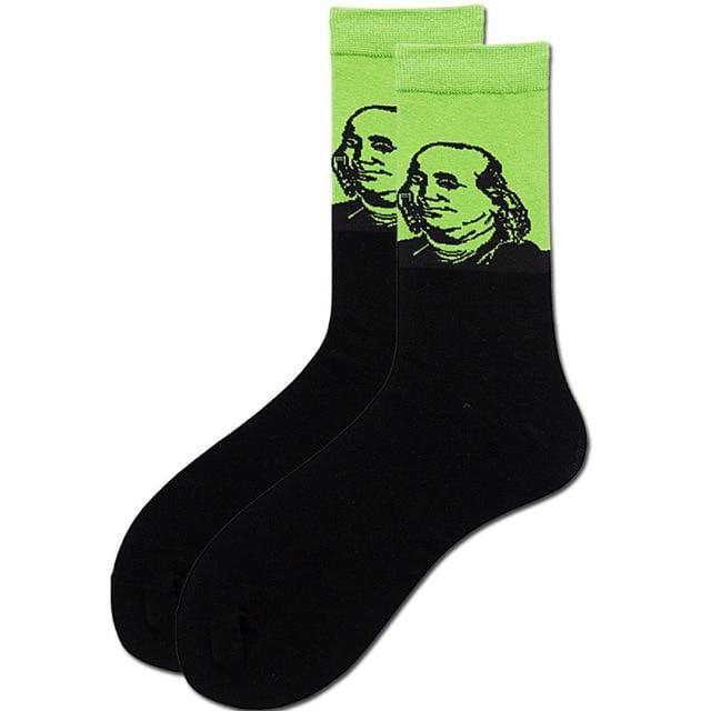 Mode unisexe Hip Hop hommes chaussettes heureuses automne avec des Fruits et image de dessin animé chaussettes Cool coton peigné pour les amoureux Meias 404