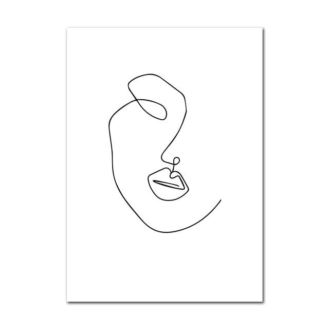 Lines Poster Woman Painting Sketch Wall Art Line Drawing Paintings Modern Art Canvas Nordic Abstract Picture Minimalist Poster