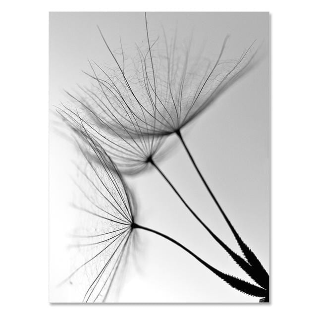 Dandelion Flower Canvas Painting Modern Black White Art Pictures for Home Decoration Living Room Abstract Wall Poster No Frame